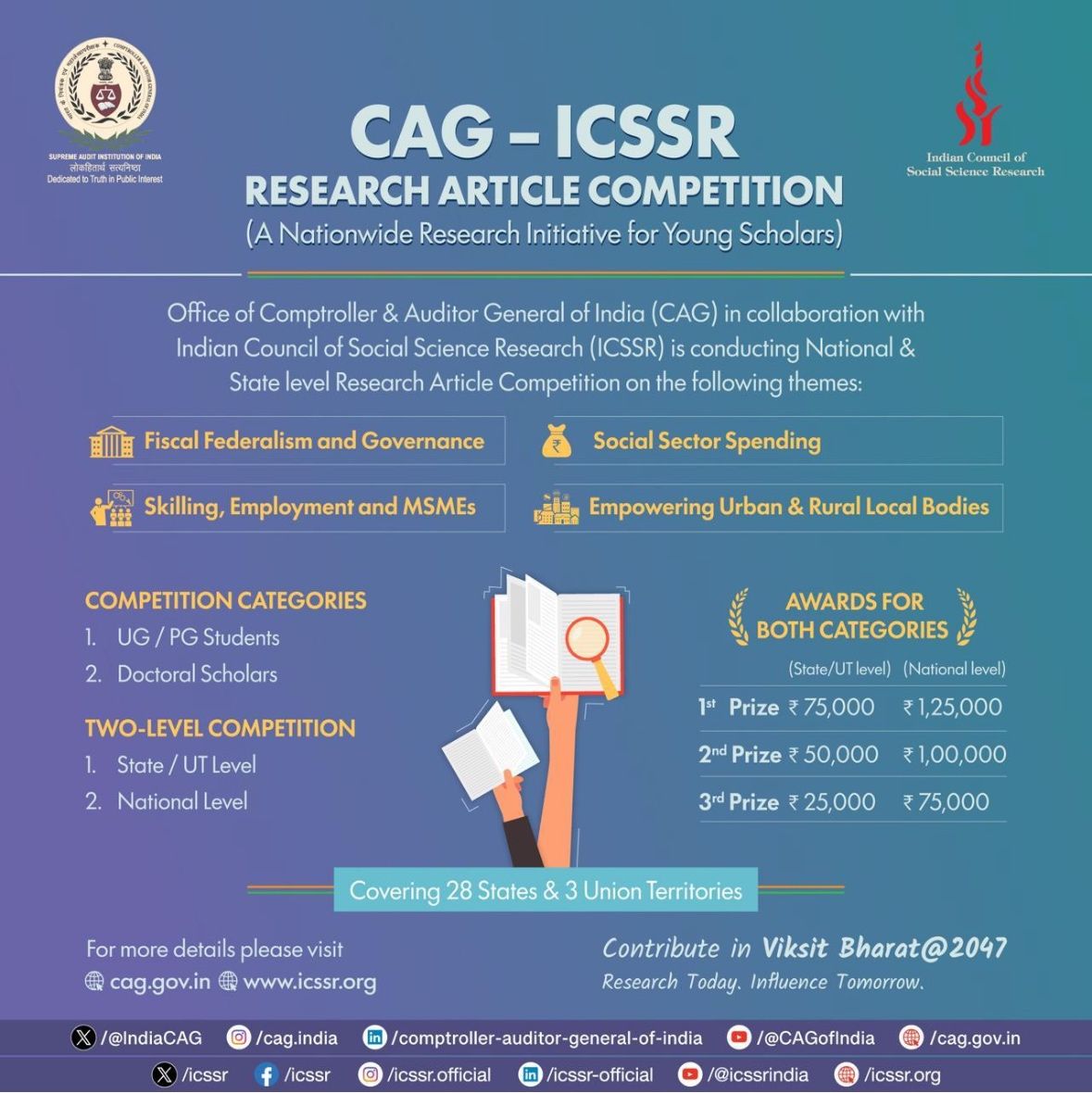 CAG–ICSSR Research Article Competition 2026 | Call for Research Papers